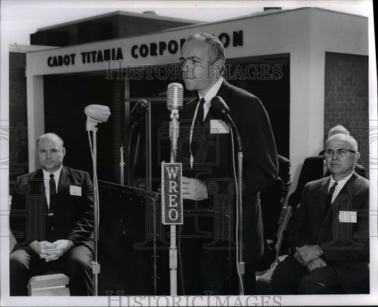 1963 Press Photo Cabot officials welcomed by the Ashtabula community - Historic Images
