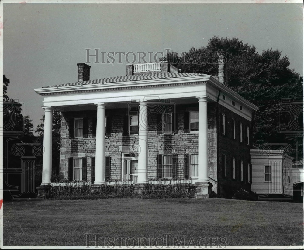 1973 Press Photo Simon Perkins Mansion in Copley Road, Akron Ohio - Historic Images