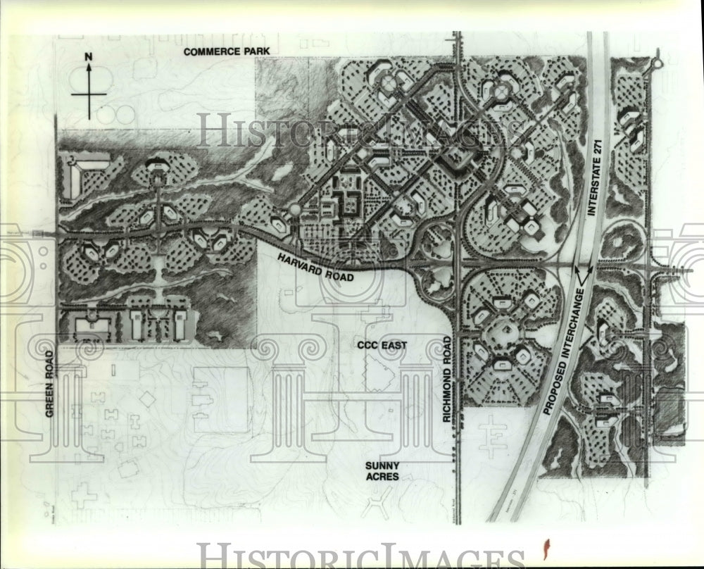 1988 Press Photo Illustrative Plan of Chagrin Highlands - Historic Images