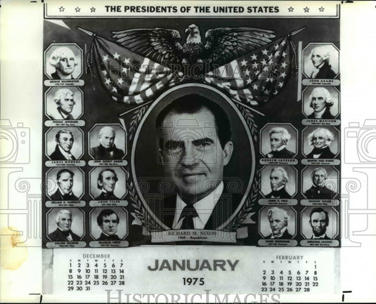 1975 Press Photo Richard M. Nixon - Historic Images