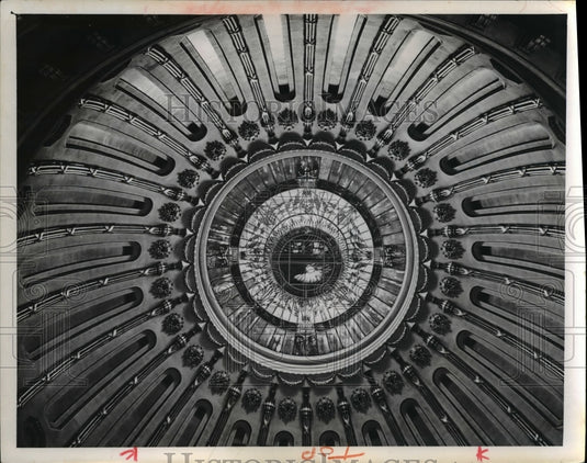 1957 Press Photo State Capitol Dome in Columbus Ohio - Historic Images