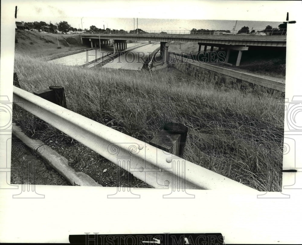 1982 Press Photo I 480 end at Brookpark Road Ohio Highway - Historic Images