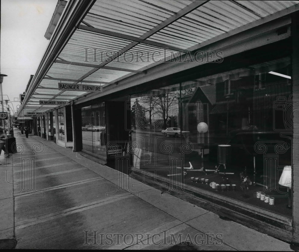 1970 Press Photo Bluffton, Ohio&#39;s business stores - Historic Images