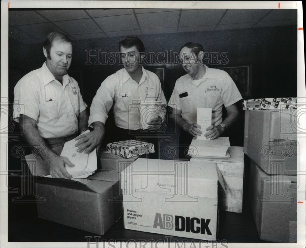 1976 Press Photo Michael Conley, Royce White and Tony Fransetta from Ohio - Historic Images