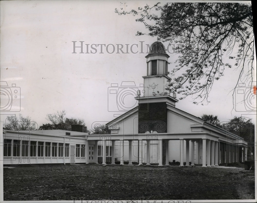 1956 Press Photo Euclid Ave. Christian Church, Mayfield &amp; Yellow Stone Rd., Ohio - Historic Images