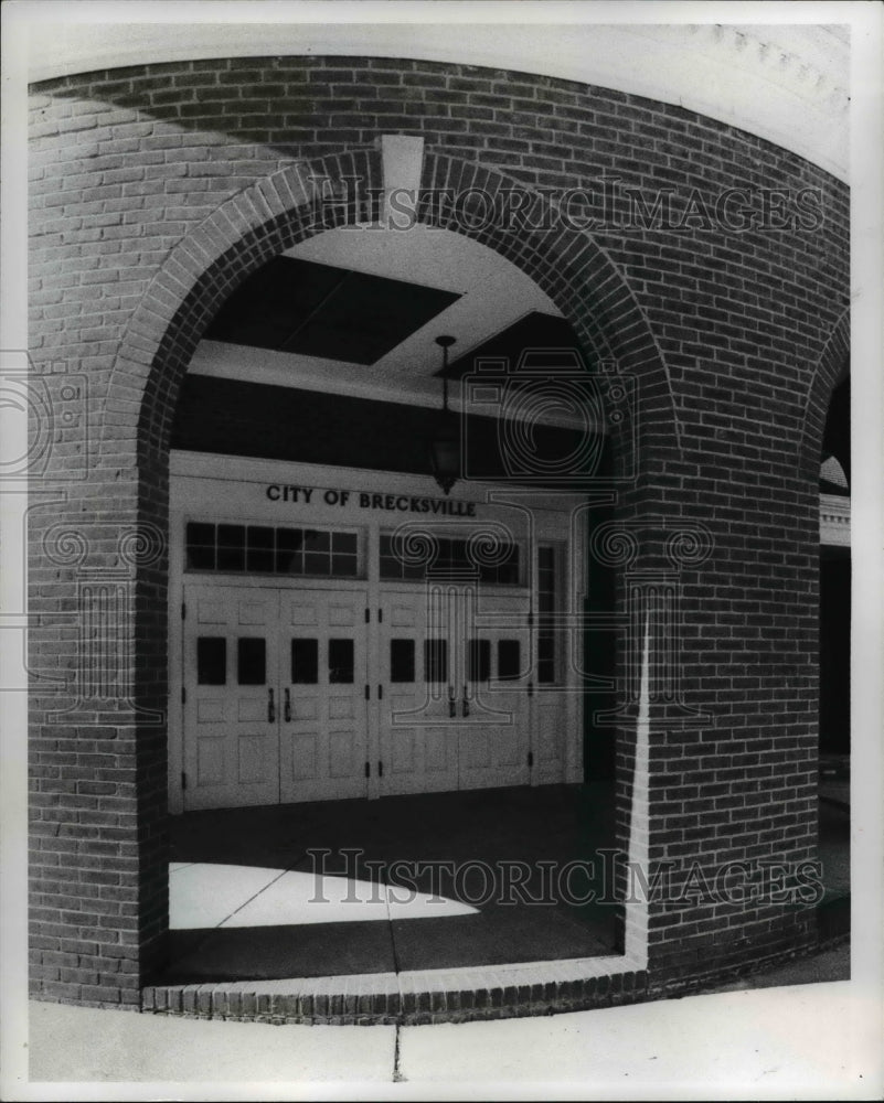 1979 Press Photo Ohio Brecksville, City Hall entrance - Historic Images