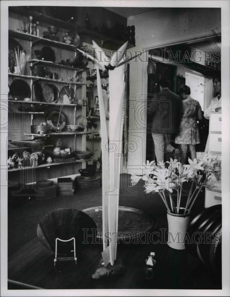 1968 Press Photo Helen Winnemories Gift Shop in German Village Columbus Ohio - Historic Images