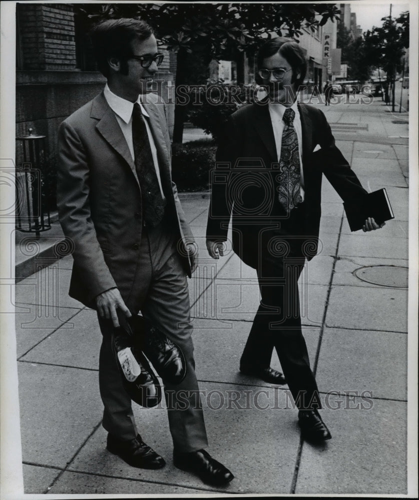 1971 Press Photo Charles Robert Horsburgh and William West at Nixon wedding - Historic Images