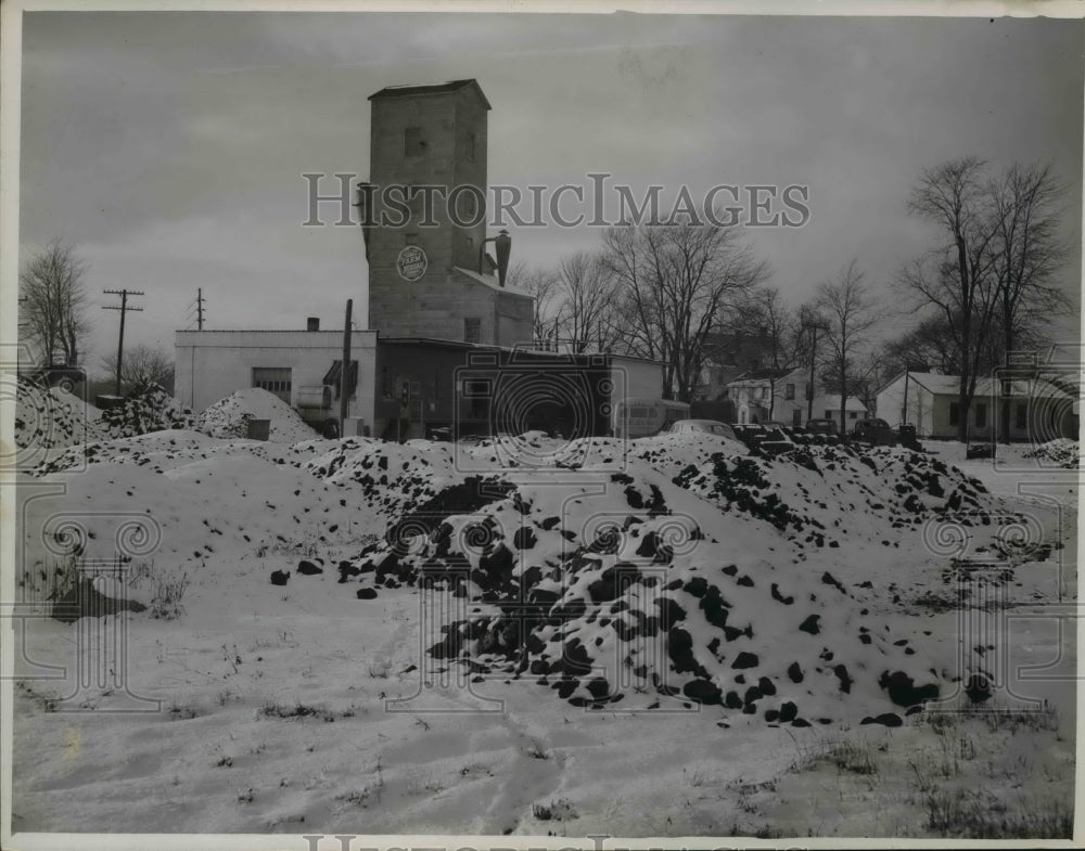 1950 Press Photo The Spitzer Coal yard in Grafton - Historic Images