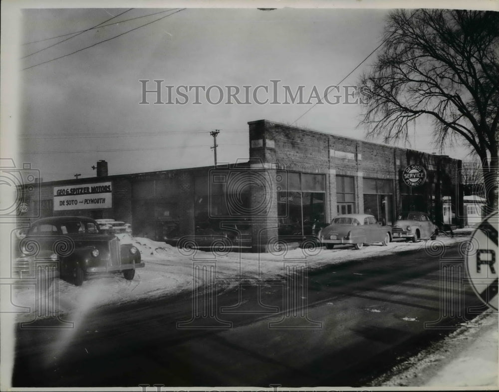 1950 Press Photo The George Spitzer De Sotto Playmouth motor sales agency - Historic Images