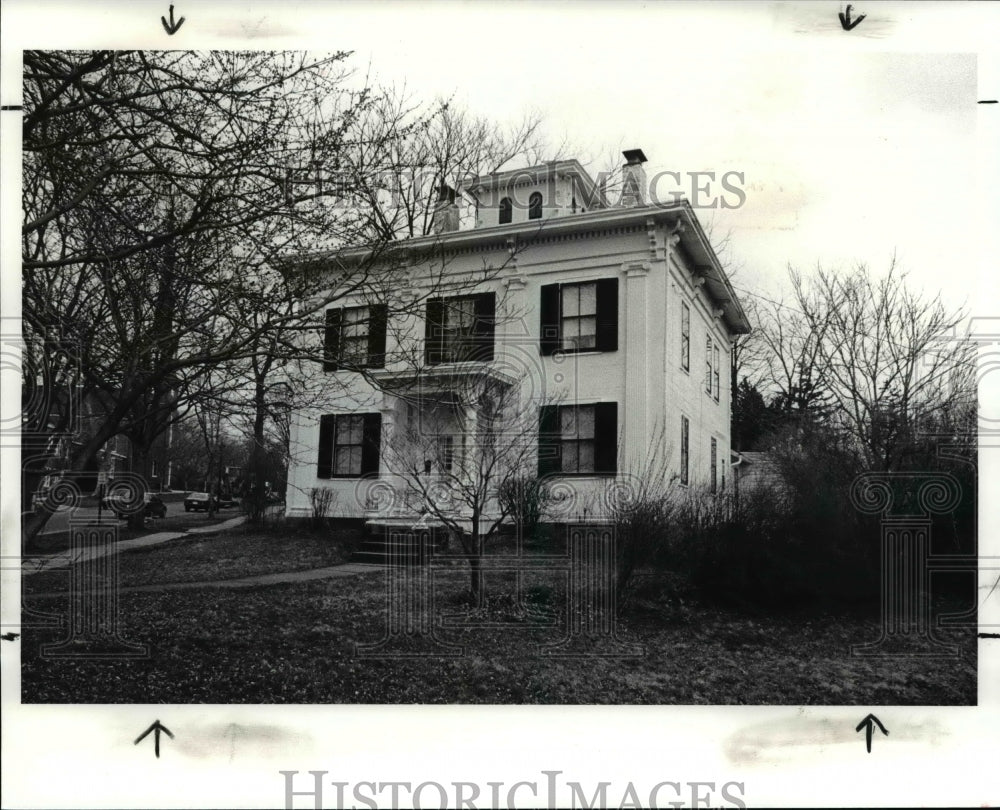 1989 Press Photo Farwell Historical Society in Aurora Street, Hudson Ohio - Historic Images