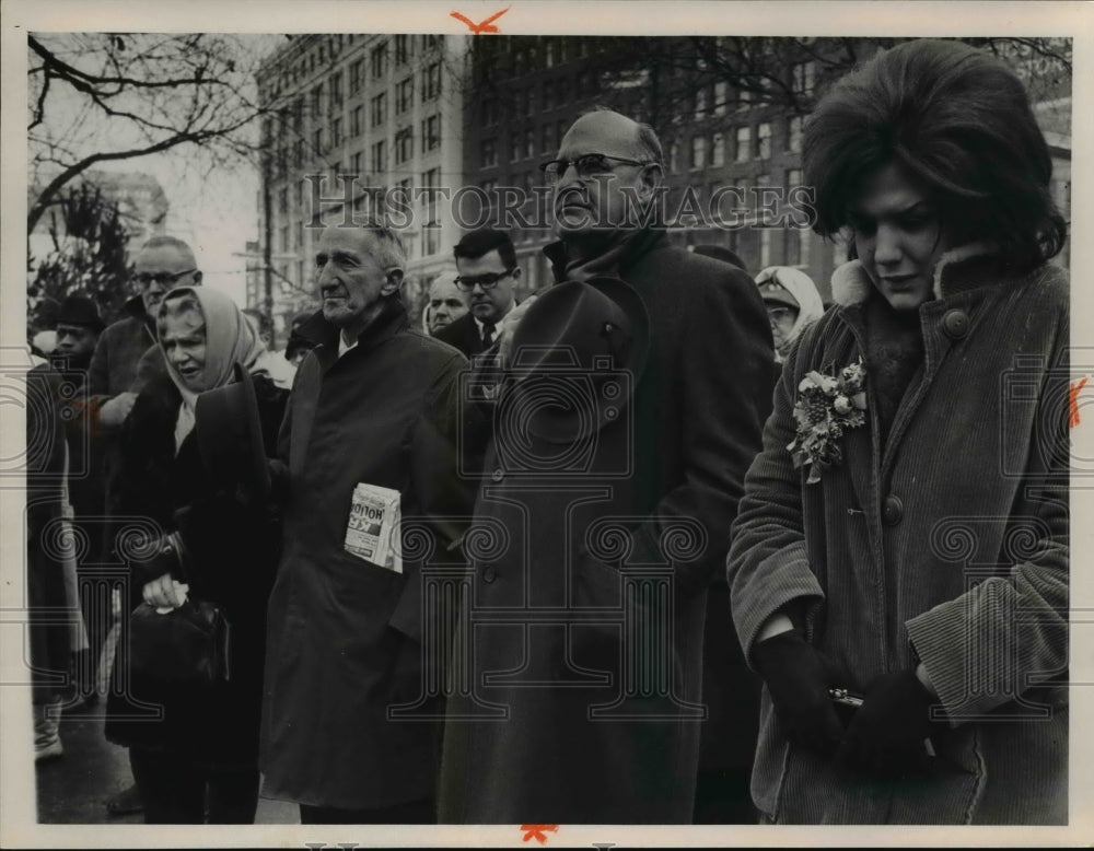 1963 Press Photo Pres. Kennedy memorials and tributes in Public Square - Historic Images