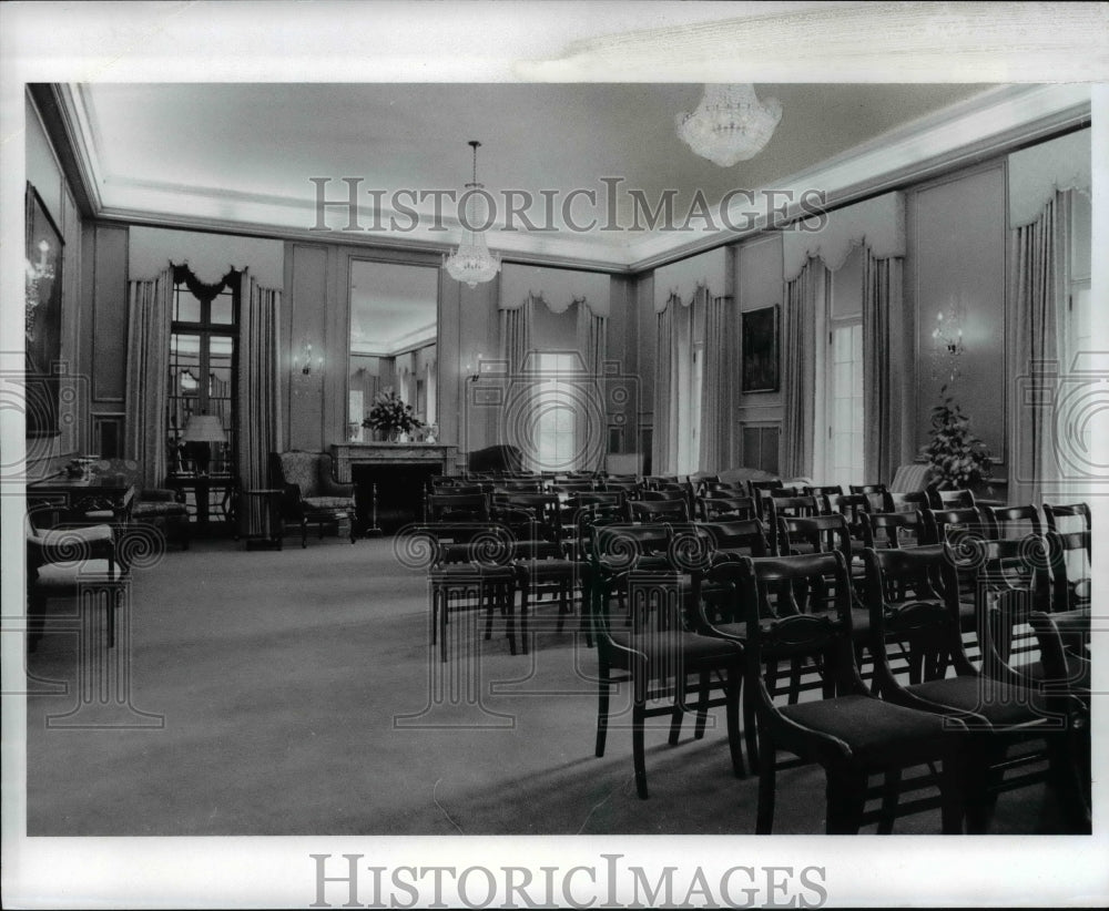 1974 Press Photo Ohio Mansfield-Kingwood Drawing Room - Historic Images