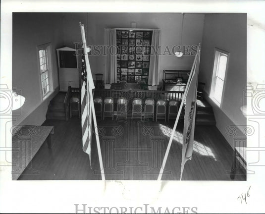 1989 Press Photo Old Town Hall, Historical Society in Avon Ohio - Historic Images