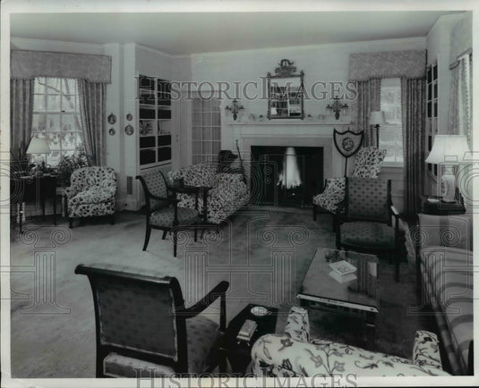 1971 Press Photo R. Livingston Residence, home furnishing by Kersey - Historic Images