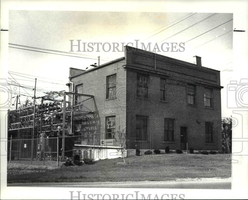 1987 Press Photo Ohio Edison sub station Rt 82 and 8 Macedonia Ohio - Historic Images