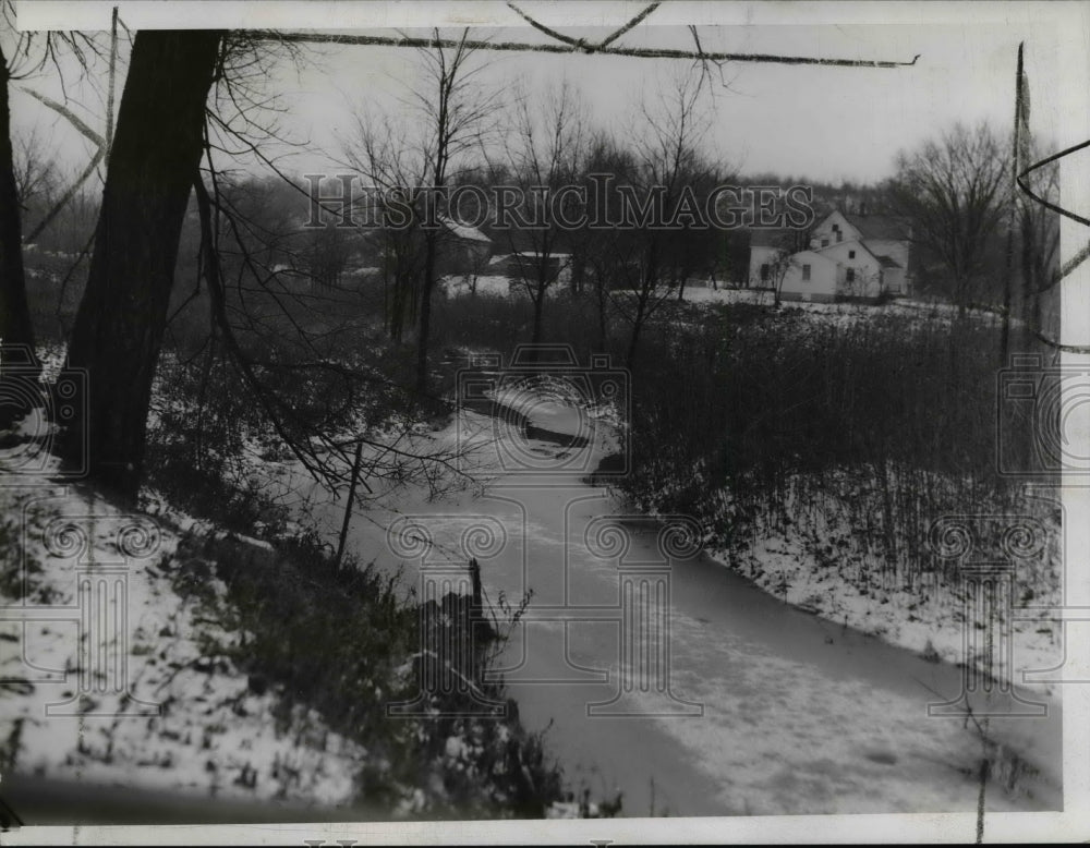 1940 Press Photo Tinkers Creek, Valley View Village, Ohio - Historic Images