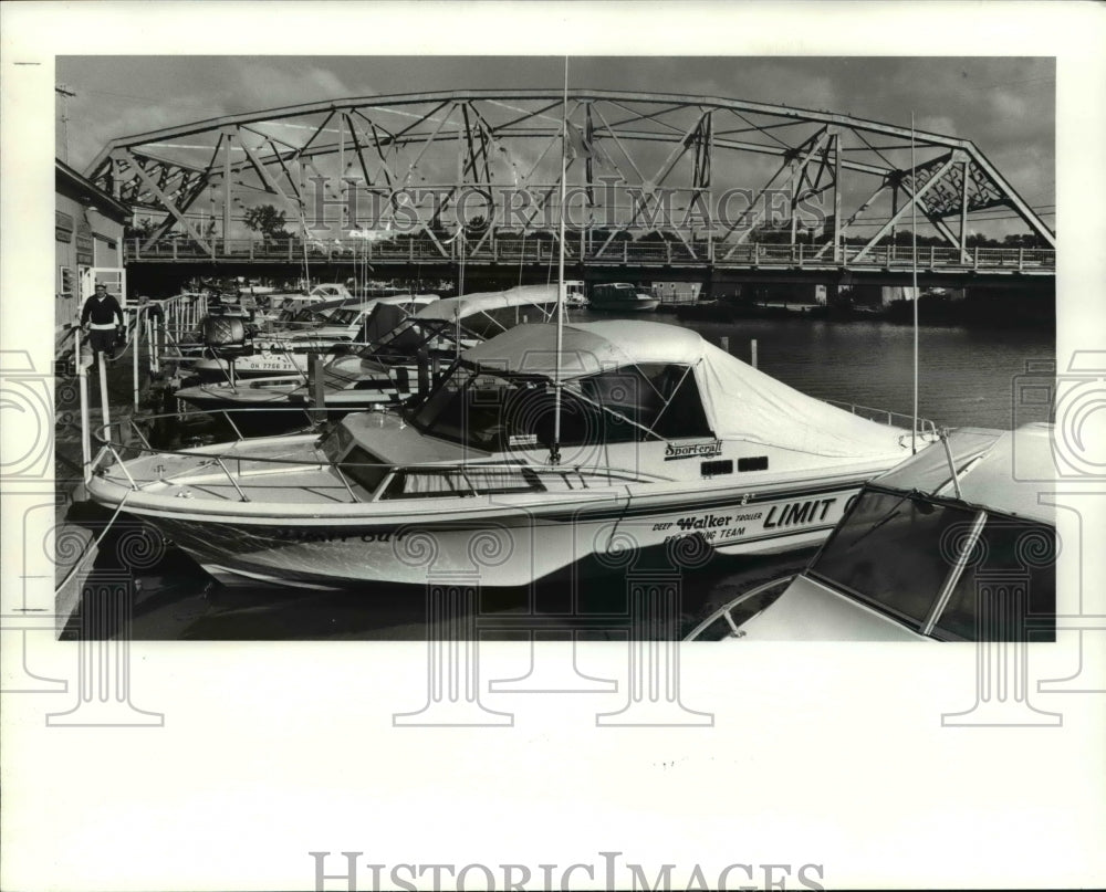 1985 Press Photo Liberty Avenue bridge in Vermilion Ohio - Historic Images