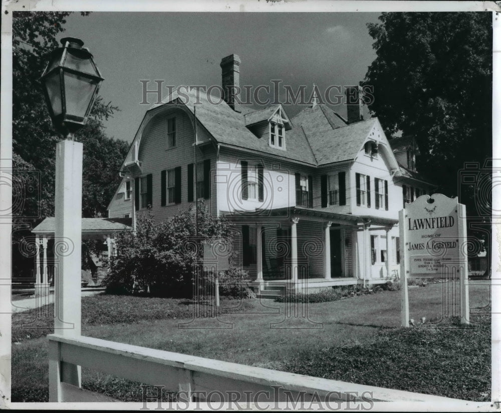 1973 Press Photo Lawnfield, Garfield home in Mentor Ohio - Historic Images