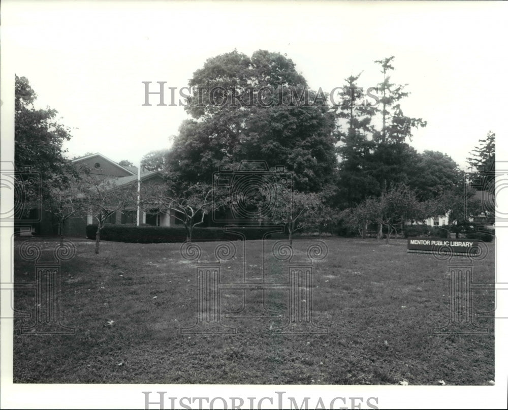1991 Press Photo Mentor Public Library, 8215 Mentor Avenue, Ohio - cvb ...