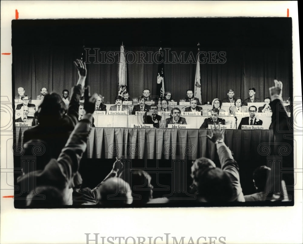 1981 Press Photo Hostage Press Conference at West Point - Iran Hostages Released - Historic Images