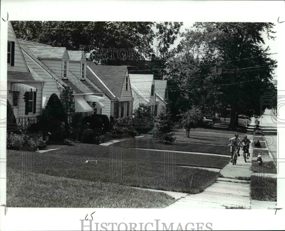 1989 Press Photo Wickliffe Ohio - looking north on 290th Street - Historic Images