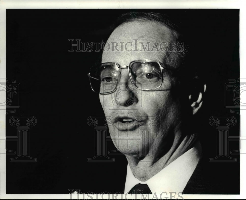 1987 Press Photo Albert Ratner, Forest City Enterprises president - Historic Images