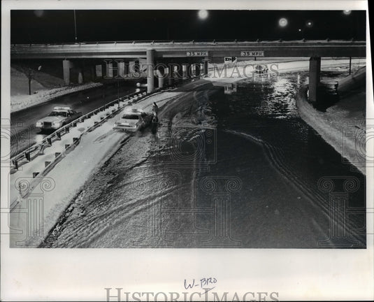1978 Press Photo North Bound Inner Belt Flooded. - Historic Images