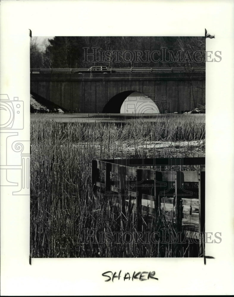 1990 Press Photo Shaker Lakes near Stern&#39;s Trail, Shaker Heights Ohio - cvb04035 - Historic Images