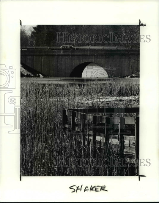 1990 Press Photo Shaker Lakes near Stern's Trail, Shaker Heights Ohio - cvb04035 - Historic Images