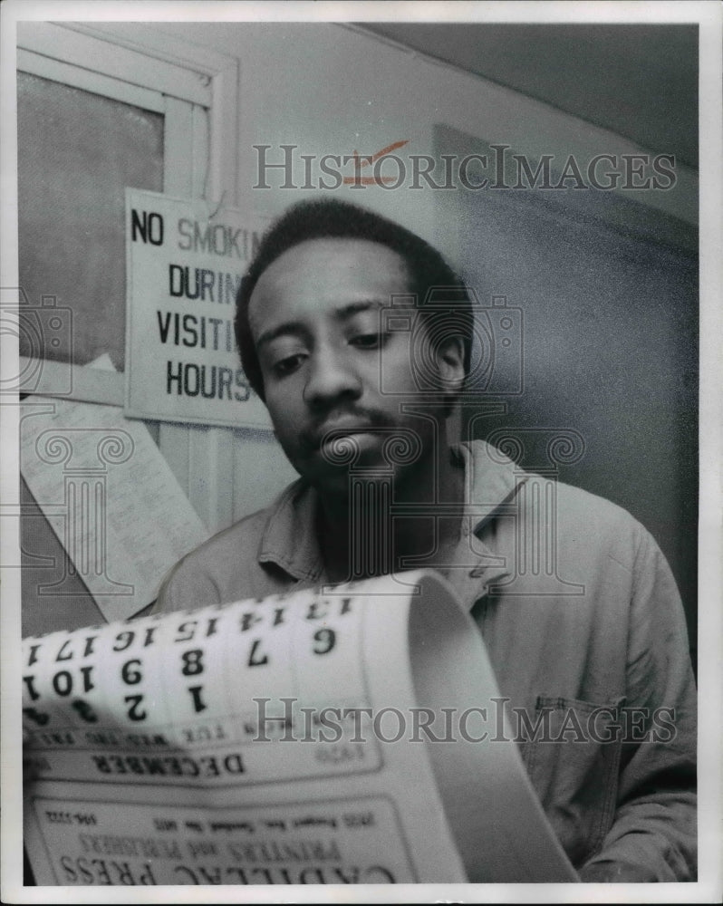 1971 Press Photo Hazen Solomon, prisoner in County Jail - Historic Images