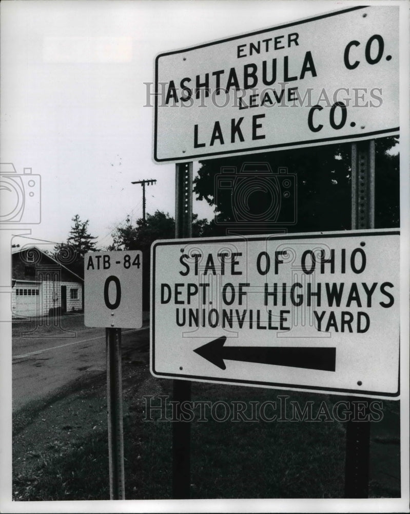 1973 Press Photo Ashtabula and Lake Line in Unionville, Ohio - Historic Images