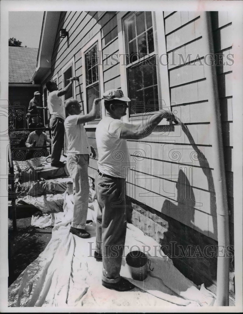 1968 Press Photo Painting of Orange Village Hall, Ohio - Historic Images