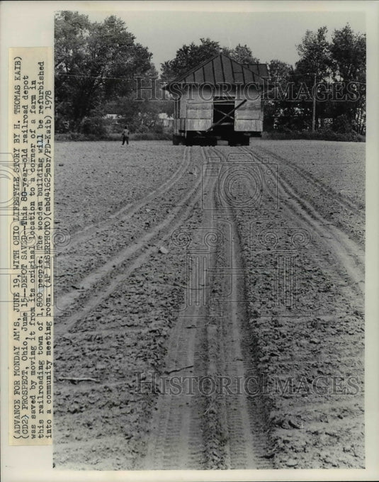 1978 Press Photo Prospect, Ohio's Railroad Depot - Historic Images
