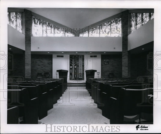 1957 Press Photo Fairmount Temple in Beachwood, Ohio - Historic Images