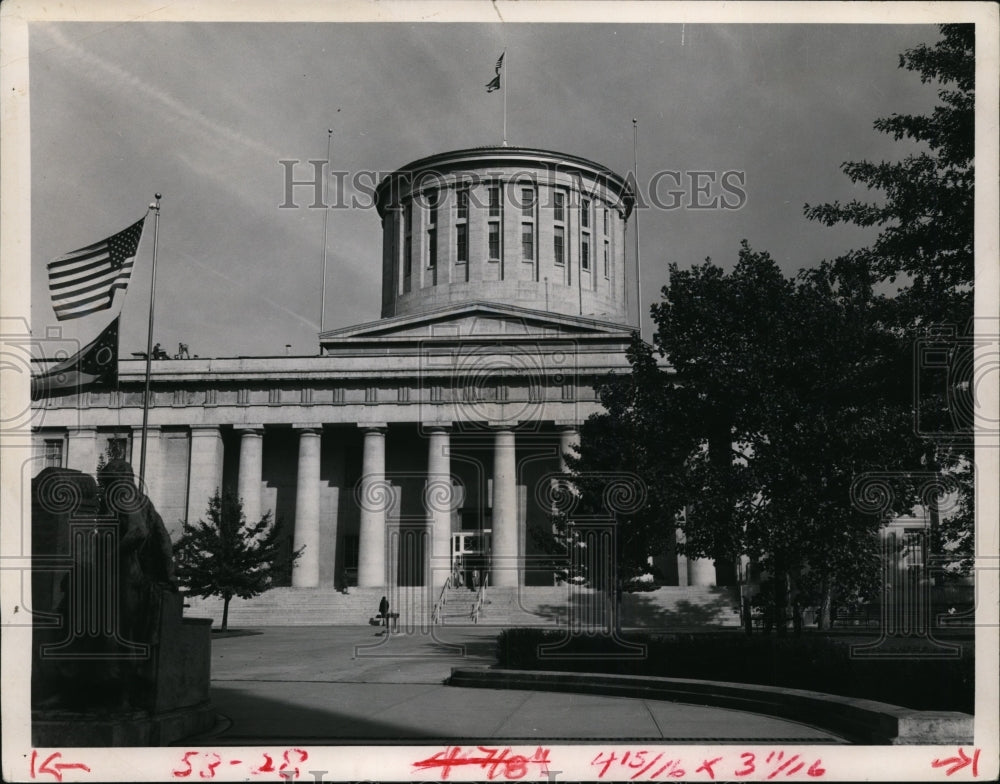 1961 Press Photo State Capitol in Columbus Ohio - Historic Images