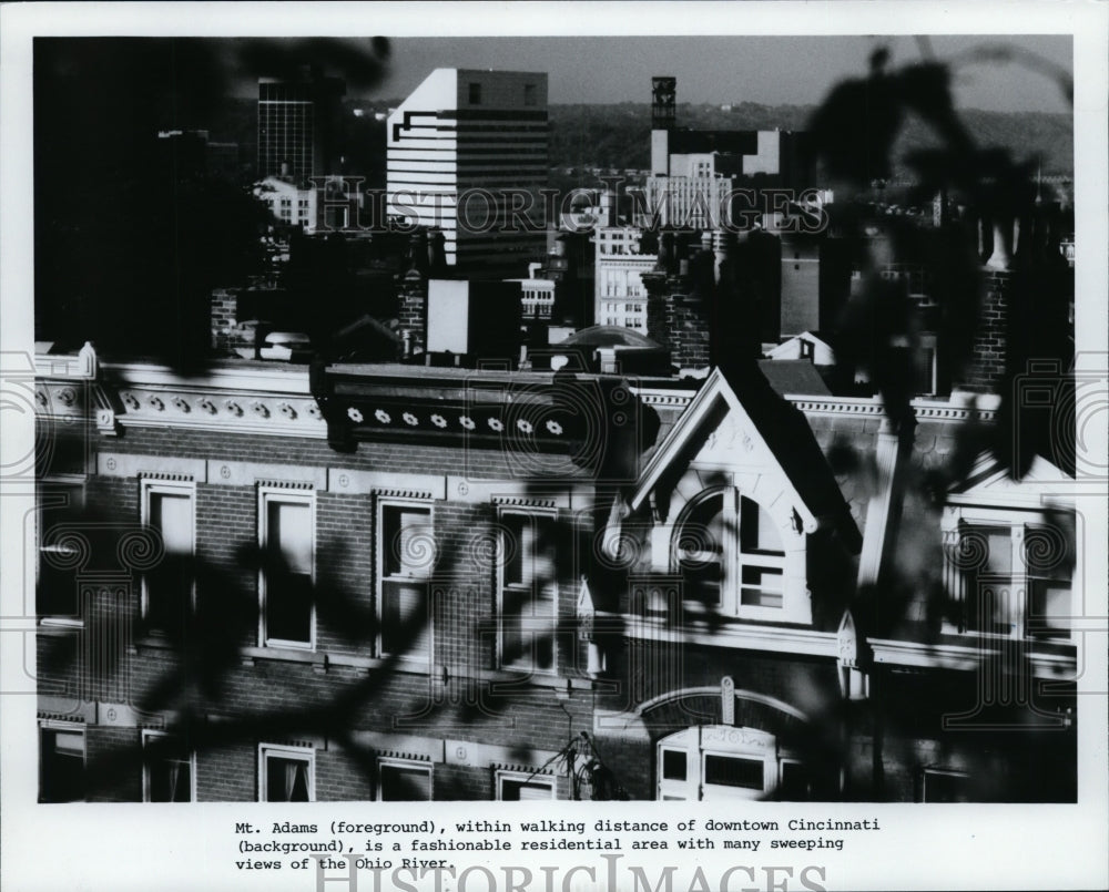 1982 Press Photo Mount Adams Cincinnati Ohio - Historic Images