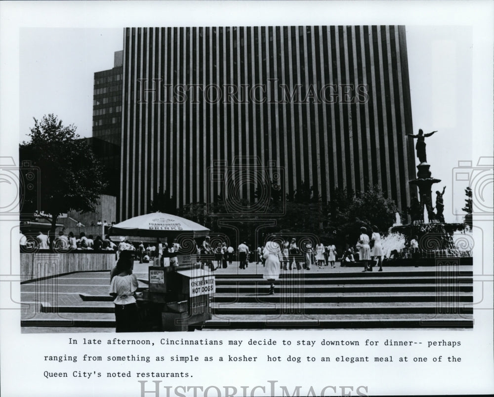 Press Photo Downtown of Cincinnati Ohio - Historic Images