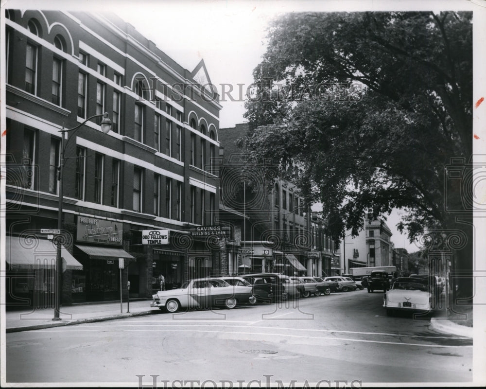 1956 Press Photo Sandusky&#39;s Washington Row, Sandusky, Ohio - Historic Images