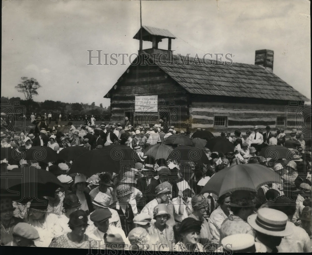 1928 Press Photo Scene at the Schoenbrunn Ohio dedication - Historic Images