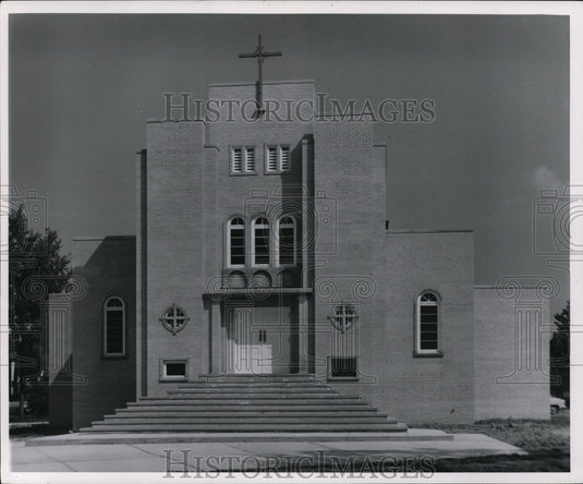 1955 Press Photo St. Mary's Polish Church - Parma Ohio - Historic Images
