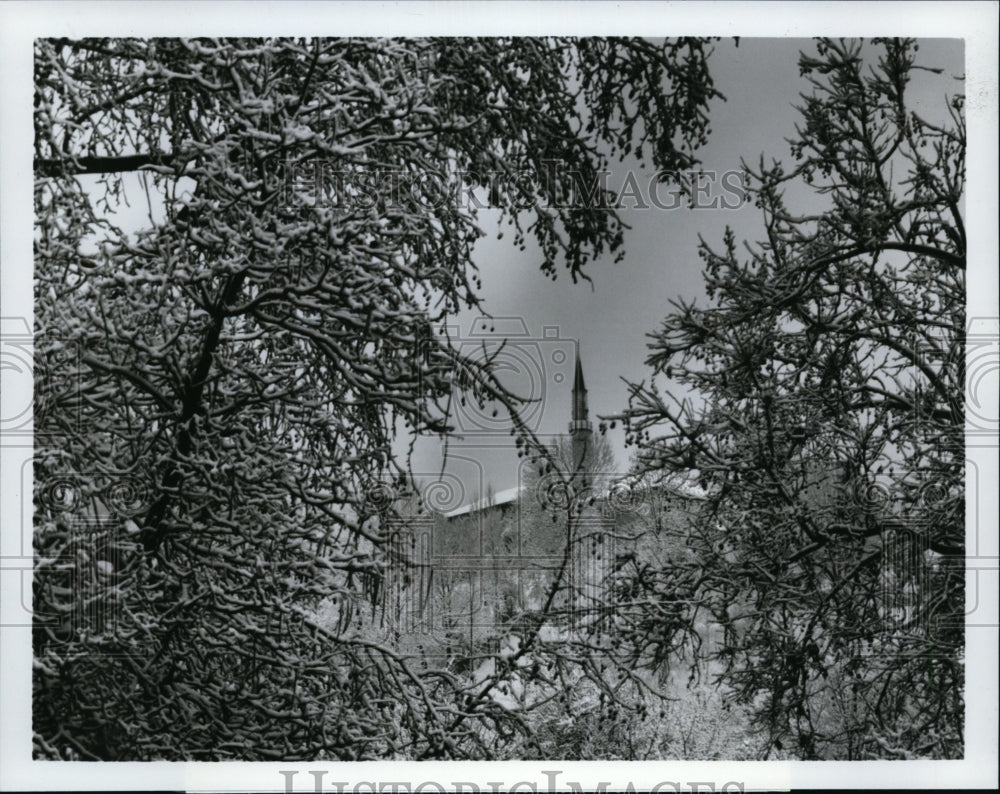 1984 Press Photo Sarajevo Mosques/Minarets in Yugoslavia - Historic Images