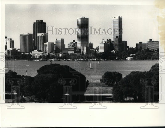 Press Photo, Swan River, Perth, Western Australia. - cvb04948 - Historic Images