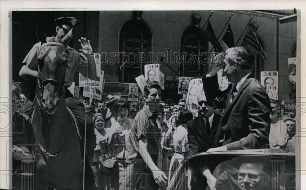 1964 Governor William A. Scranton Salutes Cleveland Policeman-Historic Images