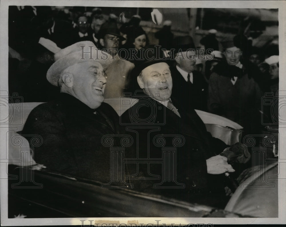 1937 Press Photo President Roosevelt & Eric Hamber on Good-Will call in D.C. - Historic Images