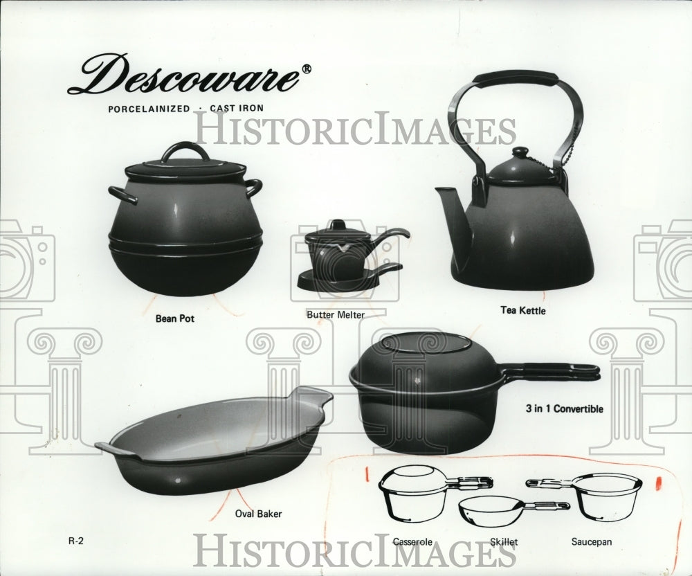 1970 Press Photo Pots and Pans. - cvb06272 - Historic Images