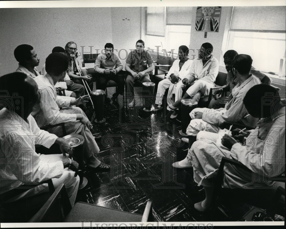 1973, Patients in New York Veterans Administration methadone program. - Historic Images