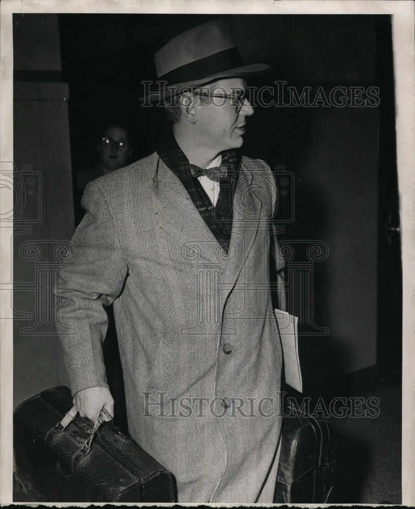 1954 Press Photo Dr. Steve Sheppard, 1st defence witness in Sheppard trial. - Historic Images