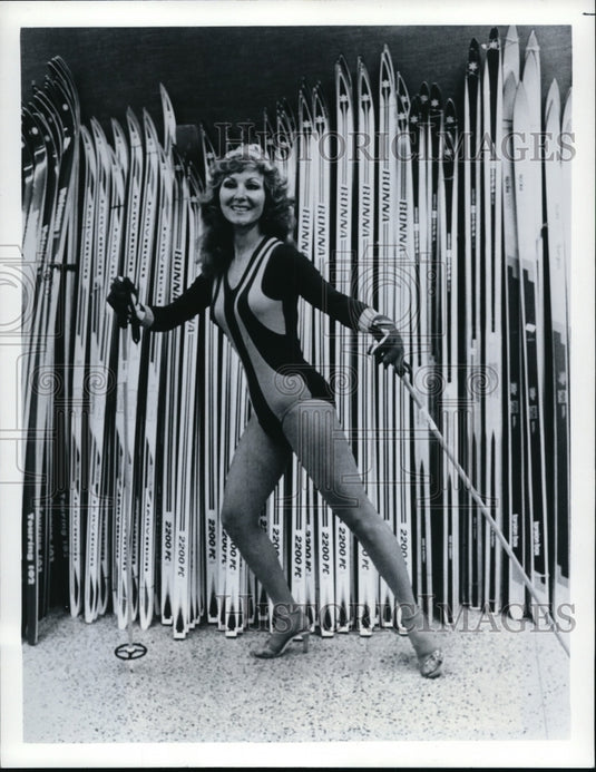 1981 Press Photo Janet Patena Modeling at 1981 Ski & Winter Sports Fair - Historic Images