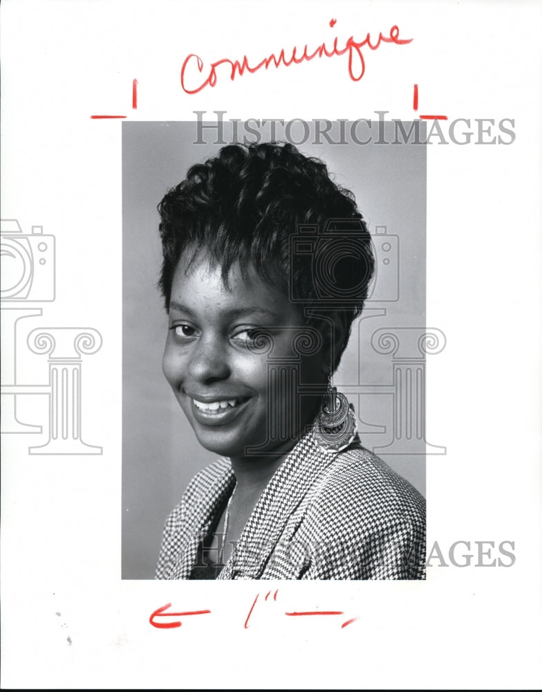 1982 Press Photo Doreese Evans, Plain Dealer new Circulation employee. - Historic Images